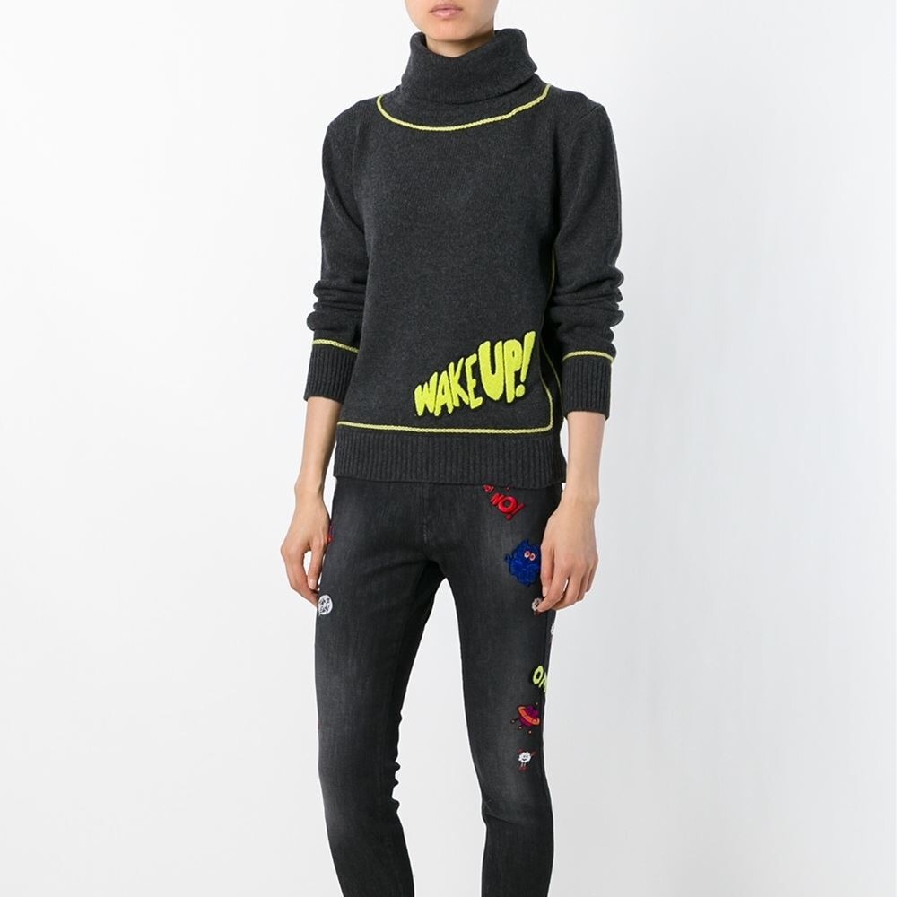 Mira Mikati Turtleneck Sweater Gray Small - Picture 7 of 8